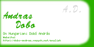 andras dobo business card